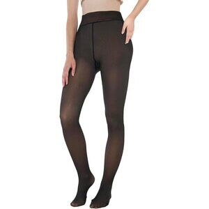 ✨ Women Black Fleece Lined Warm Pantyhose Leggings Sheer Thick Tights for Winter